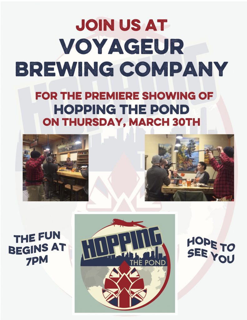 Hopping the Pond Premiere at Voyageur Brewing Company