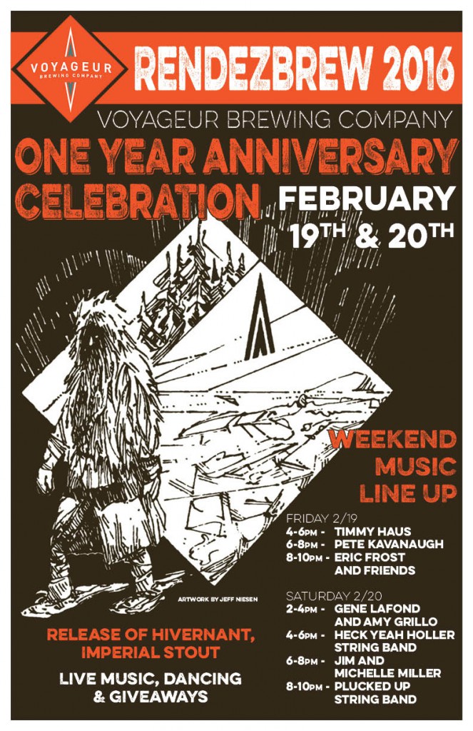 RENDEZBREW Voyageur Brewing 1 Year Anniversary Celebration Voyageur