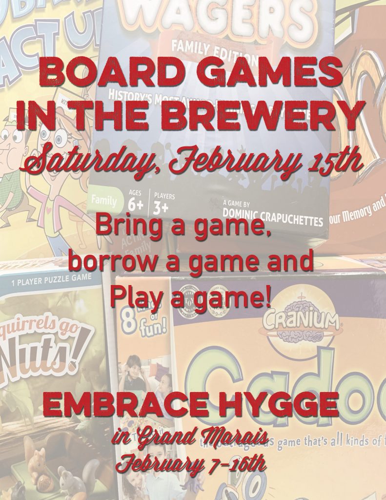 Board games in the brewery Voyageur Brewing Company